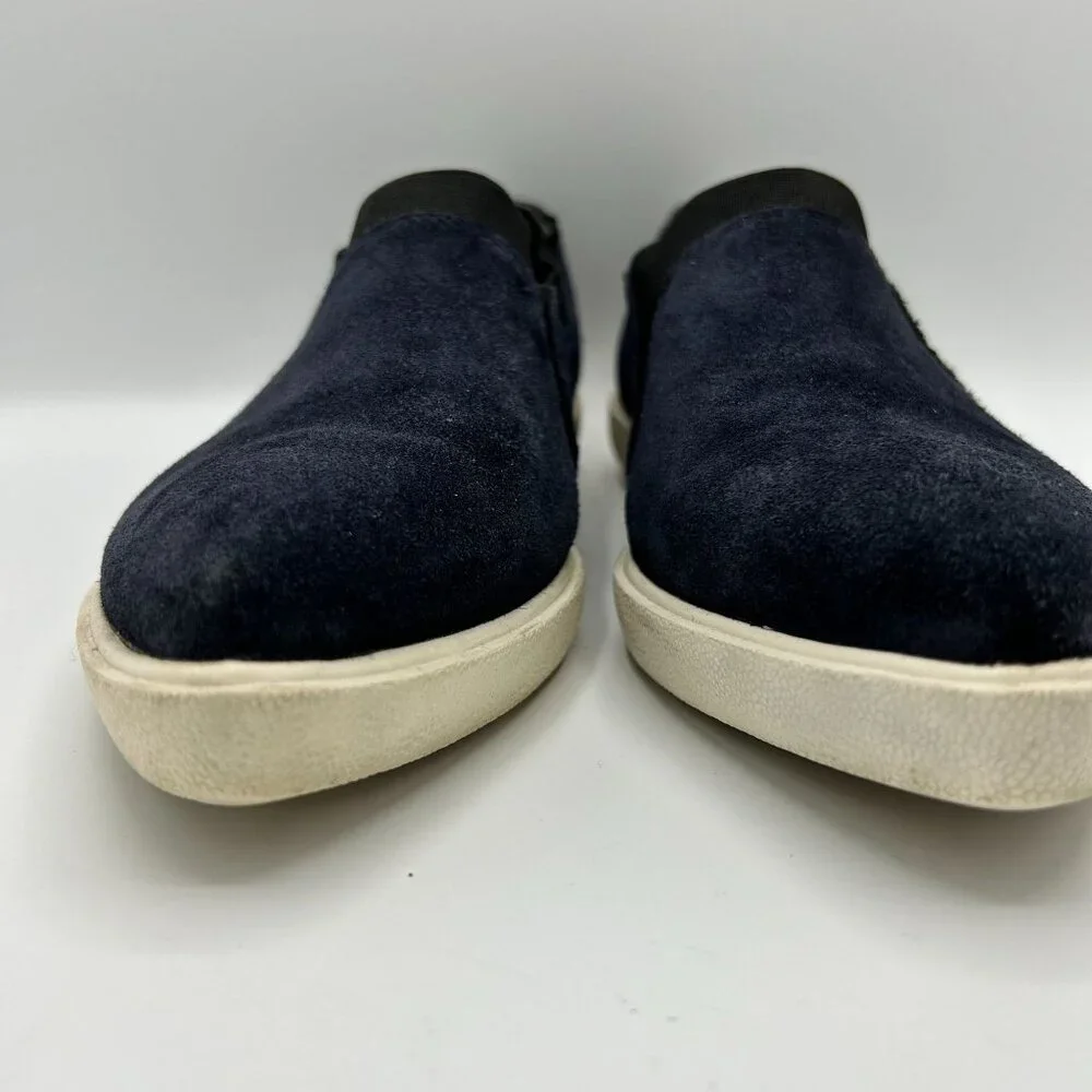 Naya Navy Leather Suede Loafer Slip-On Shoes Pointed 9.5M